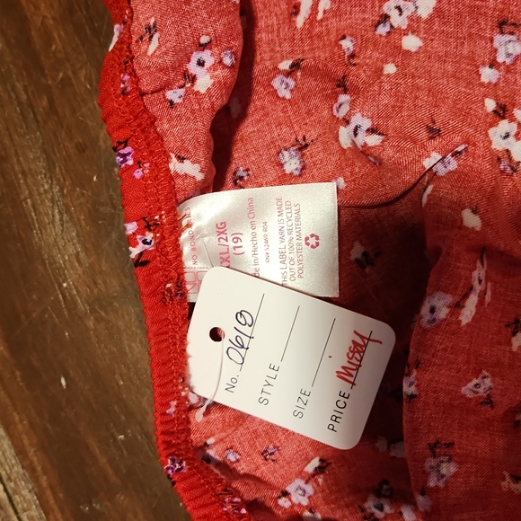 MWOT Nobo Red Shirred Dress with Ruffle (0618) 💥 - Picture 5 of 8